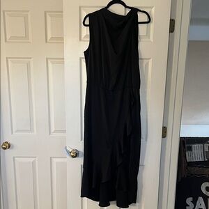 Elegant Asymmetrical Black Dress